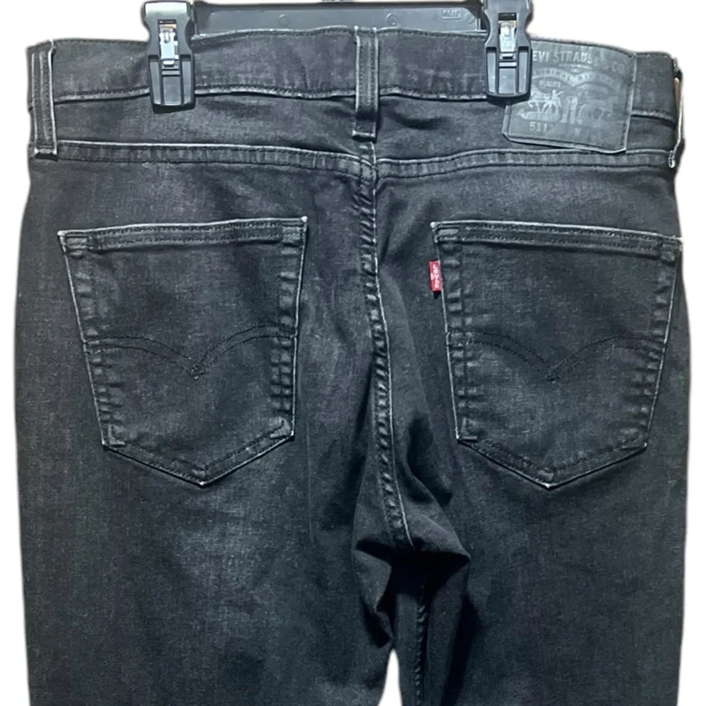 Levi's 511 Slim Fit Jeans Men Size 34 X 30 Dark Gray Black Wash‎ Stretch